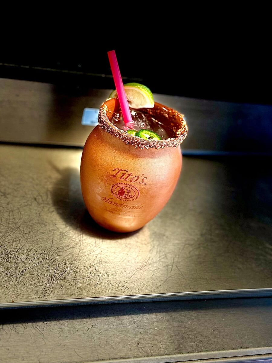 Cantarito served in a clay cup
