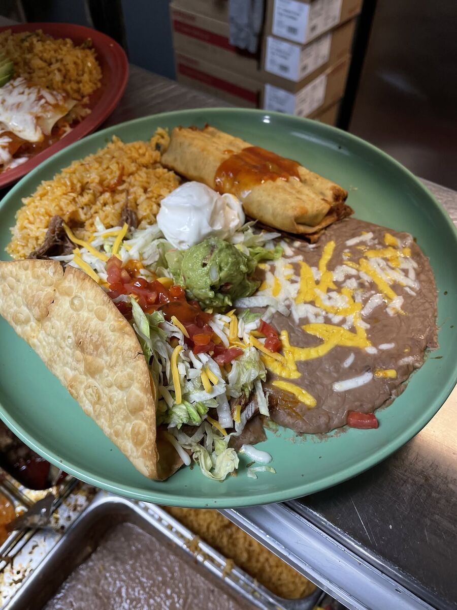 Chimichanga combination plate